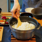 Preview: Reiskochtopf Yukihira Edelstahl-Reiskocher mit Glasdeckel von Hario