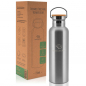 Preview: Thermosflasche 750 ml mit Bambusdeckel aus Edelstahl von ECOGECKO