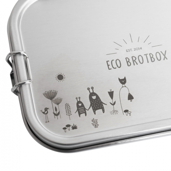 Yogi Box+ Monster Edition einlagig 800 ml Edelstahl von ECO BROTBOX