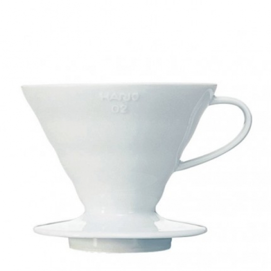 Kaffeefilter / Handfilter V60 aus Porzellan Größe 02 weiß von HARIO