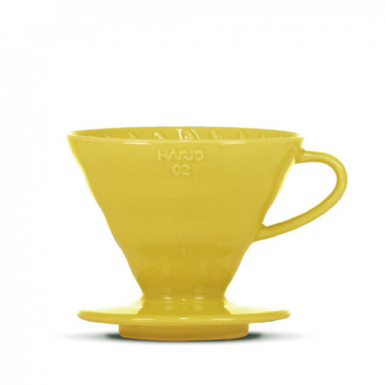 Kaffeefilter / Handfilter V60 aus Porzellan Größe 02 Yellow von HARIO