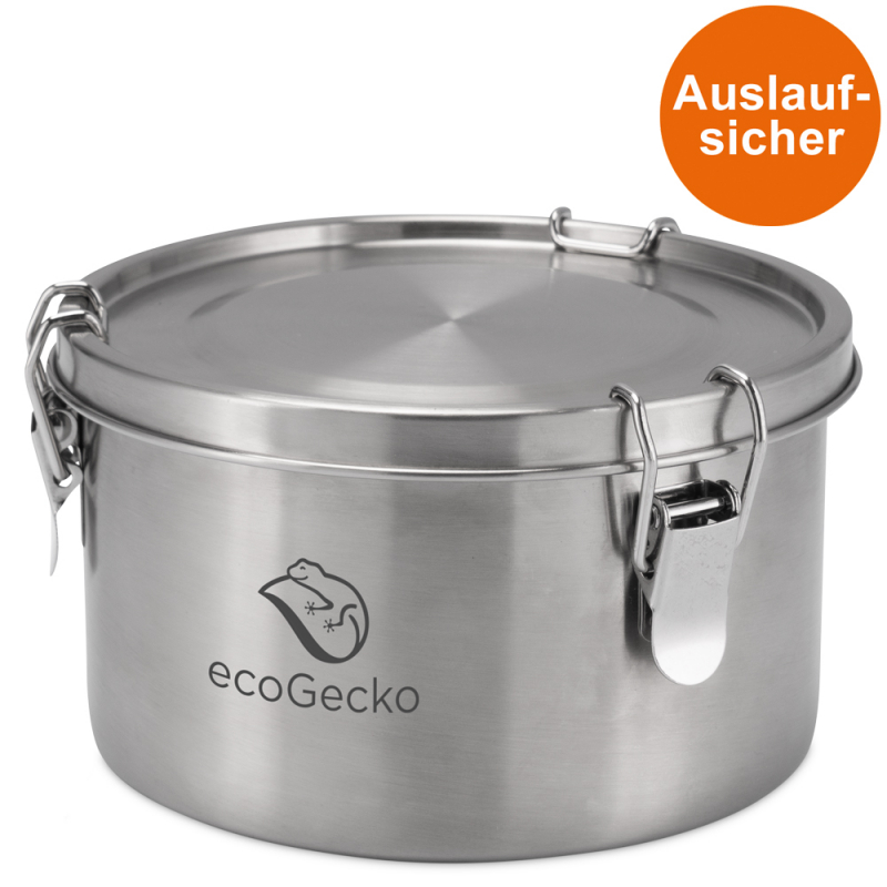 Brotdose rund 1200 ml Edelstahl von ECOGECKO