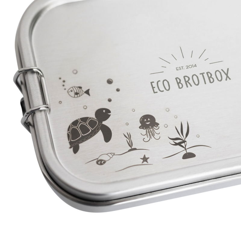 Yogi Box+ Turtle Edition einlagig 800 ml Edelstahl von ECO BROTBOX